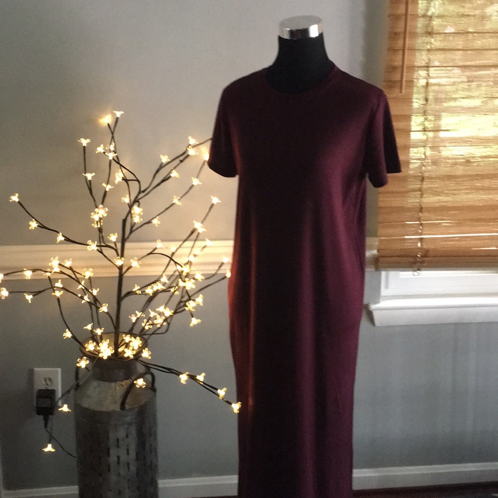Aubergine maxi dress